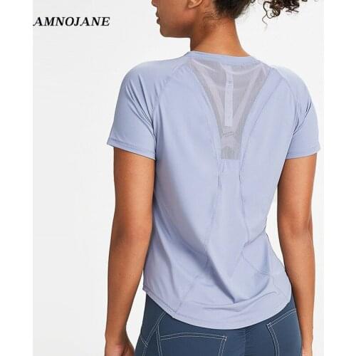 Workout Tops For Women Gym Yoga Sport Top Fitness Women Running Shirt Clothes Sportswear Quick Dry Seamless Mesh Top Summer