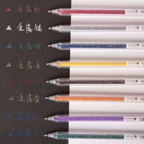 1 Set 8 Colors Magical Pen Glitter Gel Pens Set Drawing Painting Colorful Color Changing Gel Highlighter JR Deals