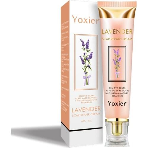 Lavender Scar Repair Cream Repairing Removing Burn Scars Promote Cell Regeneration Enhance Elasticity Cucumber Skin Care 20g