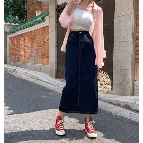 Womens Skirts Japanese Ladies Harajuku Ulzzang Lazy Casual Loose Slit Skirt Female Korean Kawaii Cute Clothing For Women