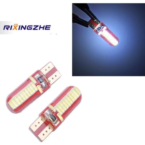100PCS T10 194 W5w car Led Canbus 4014 24 SMD Super Bright LED Silica gel Light Bulbs Wedge Bulbs 12V DC Bidirectional Light