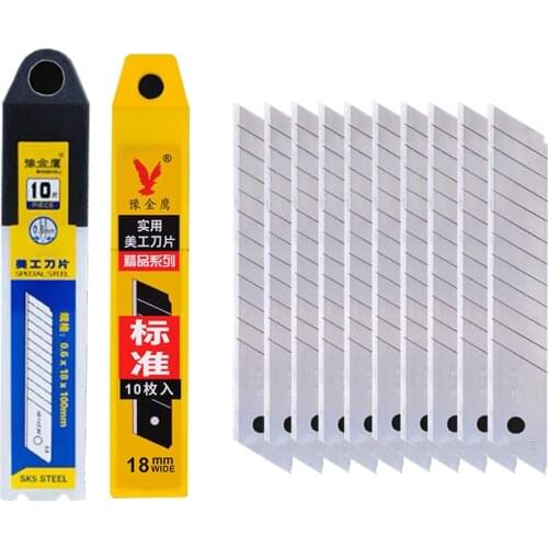 100Pcs/lot 18mm Refill Blades Stainless Steel Replaceable Blades Cutting Blades For Utility Knife wholesale Drop Shipping