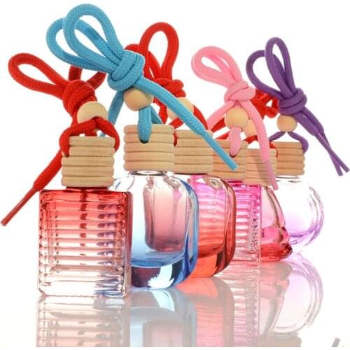 200 x 10ml Car Perfume Refillable Bottles Air Freshener for Essential Oils Auto Ornament Perfume Pendant Empty Hanging Bottle