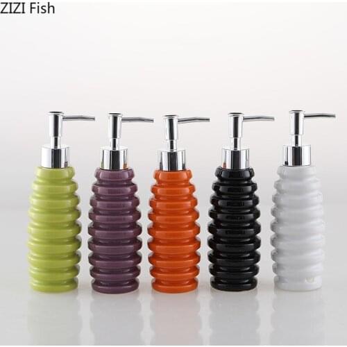 250ml Hotel Hand Sanitizer Bottle Ceramic Lotion Bottle Home Bathroom Soap Dispenser Set Bathroom Shower Gel Points Bottling