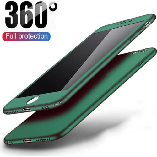 360 Full Body Phone Cases with Glass for Iphone 12 11 Pro Max XR XS X Protective Case for Iphone SE2020 8 7 6 6S Plus 5S Cover