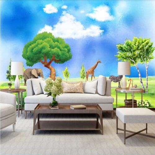 Milofi custom 3D wallpaper mural childrens room tropical rain forest background wall living room bedroom decoration painting wa