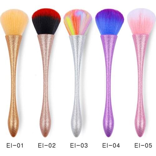 5 Color Professional Beauty Powder Blush Brush Foundation Brushes Plastic Handle Blush Brush Make Up Brushes Cosmetic Tools