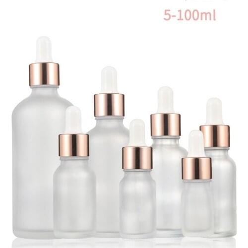 5ml 10ml 15ml 20ml 30ml 50ml 100ml Frost Glass Dropper Bottle Empty Cosmetic Packaging Container Vials Essential Oil Bottles