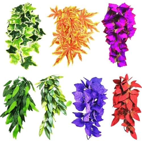 7 Colors Wall Hanging Vine Decoration Reptile Plants Rattan Plants Two-color Starry Rattan Artificial Foliage Garden Decoration