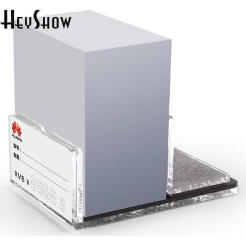 Huawei Acrylic Price Tag Holder Box Display Stand Headphone Price Display Phone Case Rack Flexible For Retail Shop Supermarket