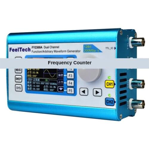 FY2300 15MHz Dual Channel DDS Signal Generator Arbitrary Waveform 200MSa/s 100MHz Frequency meter Portable Size