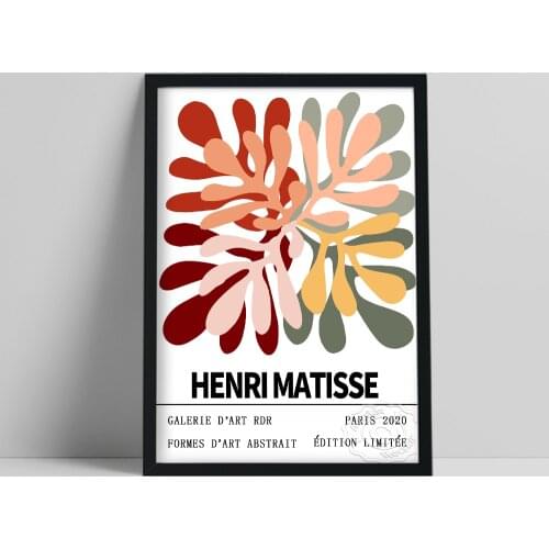 France Henri Matisse Exhibition Poster, Modern Art Print, Minimalism Wall Art, Matisse Cut Out Wall Painting, Bedroom Wall Deocr