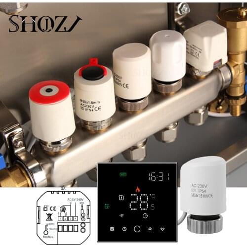 Floor Heating Valve NC AC 230V Electric Thermal Actuator Manifold For Underfloor Heating Thermostat