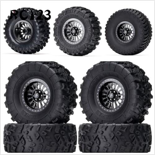 1:10 4P 2.2 inch Beadlock Wheel Hub Rim&120/125/130/132MM Tires Tyre for RC Crawler Axial SCX10 RR10 Wraith TRX4 KM2 NEW ENRON