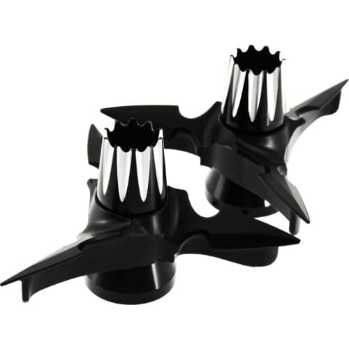 Motorcycle Flame Head Shaft Cover Front Spark Axle Caps Cover CNC Aluminum For Harley Dyna Softail Electra Glide Touring V-Rod