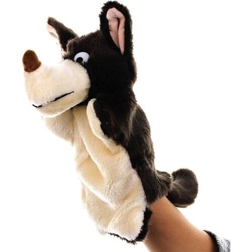 Hand Puppet wolf Dolls cartoon Animal Hand Doll early education Learning kids Toys Marionetes Fantoche Puppets for telling story