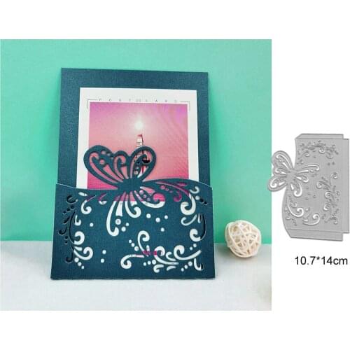 Butterfly Border Metal Cutting Dies Scrapbooking Embossing Folder for Card Making Craft Stencil Clear Stamps and Slimline Dies
