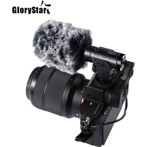 3.5mm Real-time Monitoring Recording Microphone Hypercardioid Condenser Microfone For Phone Camera Vlog Shooting Interview