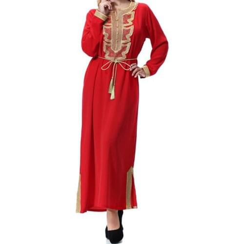 Muslim Women Abaya Dress Kaftan Robe Long Sleeve Maxi Hijab Dresses Islamic Clothing Turkey Caftan Marocain Dubai Dress Vestidos