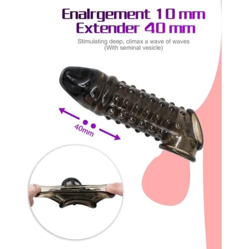 Penis Sleeve Adjustable Silicone Dildo Ring Reusable Condom Penis Extender Delay Lasting Help Erection Sex Toys Shop For Men