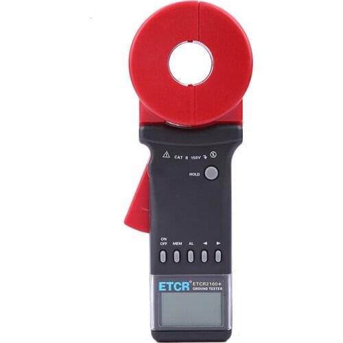 Digital Display Ground Resistance Tester ETCR2100A+ Clamp-On Ground Resistance Tester