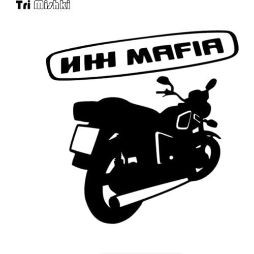 Tri Mishki HZX1079# 12x12cm 15x15cm Izh Mafia car sticker funny Vinyl Decals Motorcycle Accessories Stickers