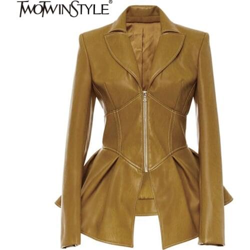 TWOTWINSTYLE Women's Leather Jackets