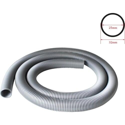 Inner 25mm Outer 32mm Household Vacuum Cleaner Bellows/Straws/Thread Hose/Soft Pipe,Durable Vacuum Tube Gray Hoses Accessories