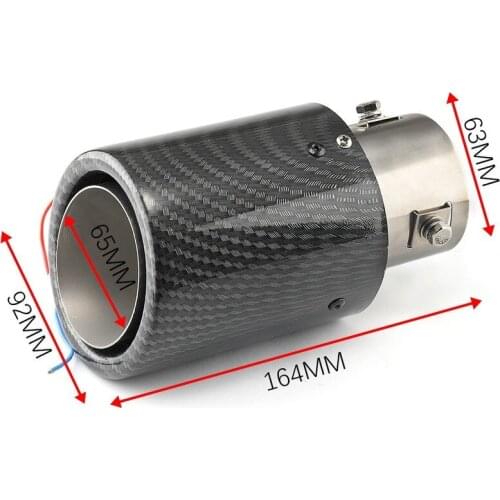 1Pc Car Exhaust Muffler Pipe Head with Red/Blue LED Light Automobile Exhaust Muffler Universal Stainless Steel Straight Exha