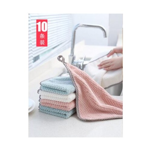 10 loaded kitchen rags household wipes to oil, not easy to lose hair, dish cloth, cleaning cloth, scouring pad