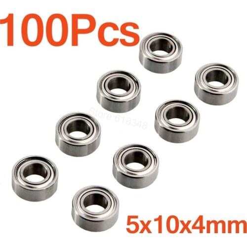 100pcs Metal Shield Ball Bearing 5x10x4mm For Traxxas HPI Associated Tamiya Kyosho Axial Redcat RC Model Car Parts Heli Airplane