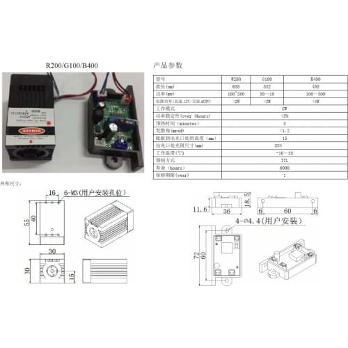 12V Green laser 532nm 150mW laser module TTL beam 2mm /Room escape/industrial/Stage green laser show