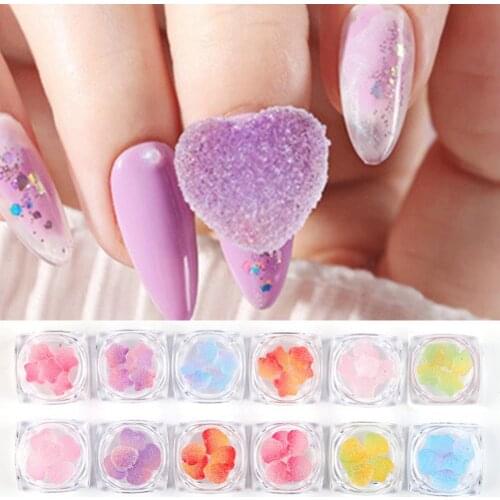 2 Boxs Nail Art Decorations Sticker Mixed Color Fudge Shape Peach Heart DIY Nail Art Decorations Manicure Accessories