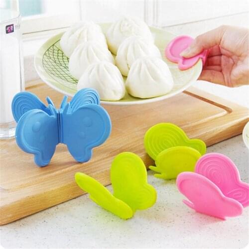 2 PCS Butterfly Kitchen Silicone Insulation Against Hot Plate Clip With Magnet Taken Oven Thickened Protect Hands Take Bowl New
