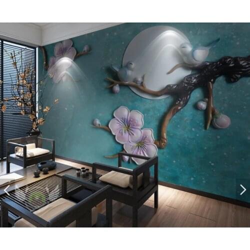 3D Embossed Flower Wallpaper Mural Living Room Hotel Wall Decor Wall Paper Rolls 3D Wall Murals Contact Paper Floral Wallpapers
