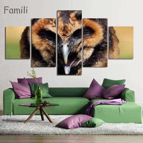 5Pcs/set Unframed HD Animal Canvas Painting Birds and Flowers Wall Sticker Pictures All Art Decoration Picture for Living Room