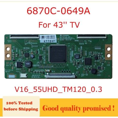 6870C-0649A LOGIC board For 43'' TV Original T-con V16_55UHD_TM120_0.3 T-CON 6870C 0649A V1655UHDTM1200.3 6870C0649A