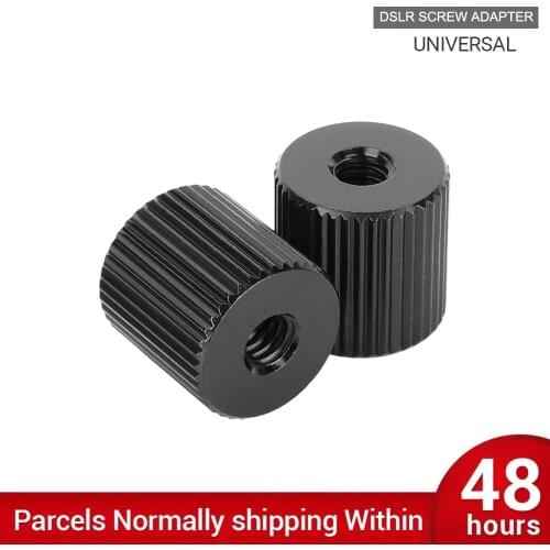 2Pcs 1/4" Female to 1/4" Female Screw Adapter for Mic Bracket Microphone Stand Tripod Flash Light Stand Hotshoe Studio Accessory