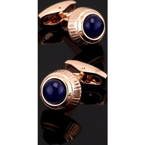 Free shipping, high quality mens shirt Cufflinks new fashion rose gold crystal cats eye Cufflinks French wedding gifts