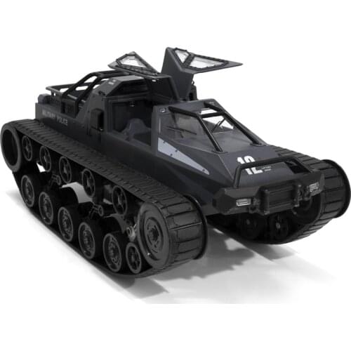 JJRC D843 Large Off-Road Tank 1:12 Stunt Car With Gull-Wing Door 5CM Wading Depth Tracked ClimBing Remote Control Car Tank Toy