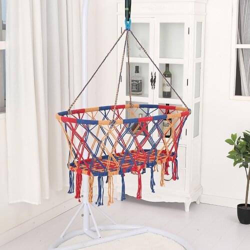 Ins Baby hammock Wind Cotton Rope Net Baby Children Hanging Basket Cradle Coax Baby Artifact