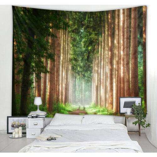 TTree tapestry 3d digital printing beautiful tree wonderland wall hanging tapestry bohemian hippie tapestry home decoration tape