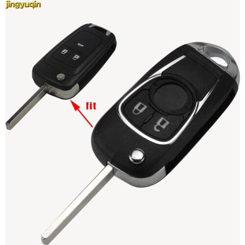 Jingyuqin 3 Buttons Folding Flip Remote Car Key Cover Case For Chevrolet Cruze For Buick VAUXHALL OPEL Insignia Astra J Zafira C