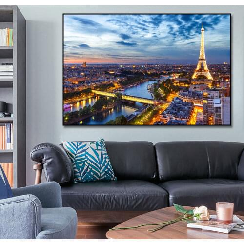 Canvas Painting City Night Landscape Canvas Print Wall Art Picture For Living Room Home Decor Wall Decoration Frameless