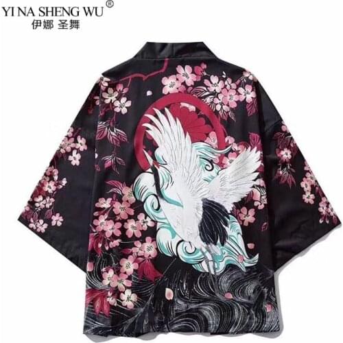 Couple Kimono Yukata Casual Japanese Coat Male Shirt Harajuku Cardigan Japanese Kimono Asian Cosplay Costume Sunscreen Blouses