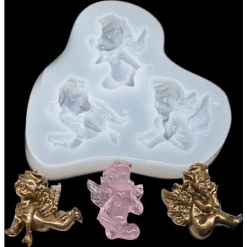 Creative Angel Baby Shaped Silicone Mold Fondant Cake Chocolate Manual Making Mold DIY Aromatherapy Art Ornament Crafts Mould