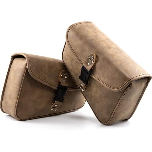 Motorcycle Waterproof Bag Motorcycle Saddle Bags Pu Leather Motorbike Side Tool Bag Luggage For Sportster XL 883 1200