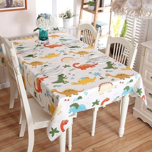 Cartoon Dinosaur Table Cloth Non-slip Soft Table Cover Adiabatic Home Decor Tablecloth Background Cloth Manteles Toalha De Mesa