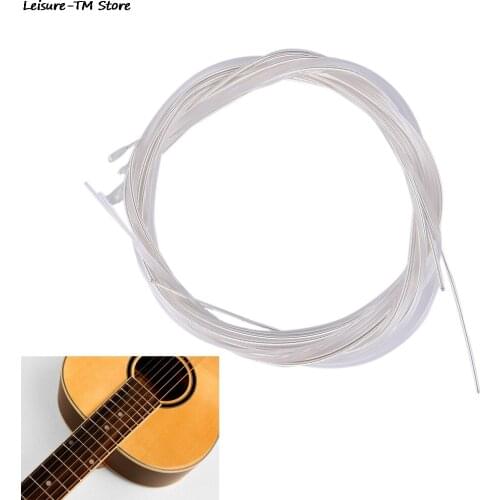 6 Pcs Guitar Strings Nylon Silver Plating Set Super Light Guitarra Replacements Classic Acoustic Guitar Parts Accessories