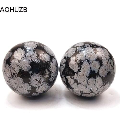 Natural Crystals Quartz High Quality Snowflake Obsidian Sphere Energy Reiki Healing Ball Room Home Aquarium Decoration Gemstone